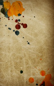 Ink stains on leather