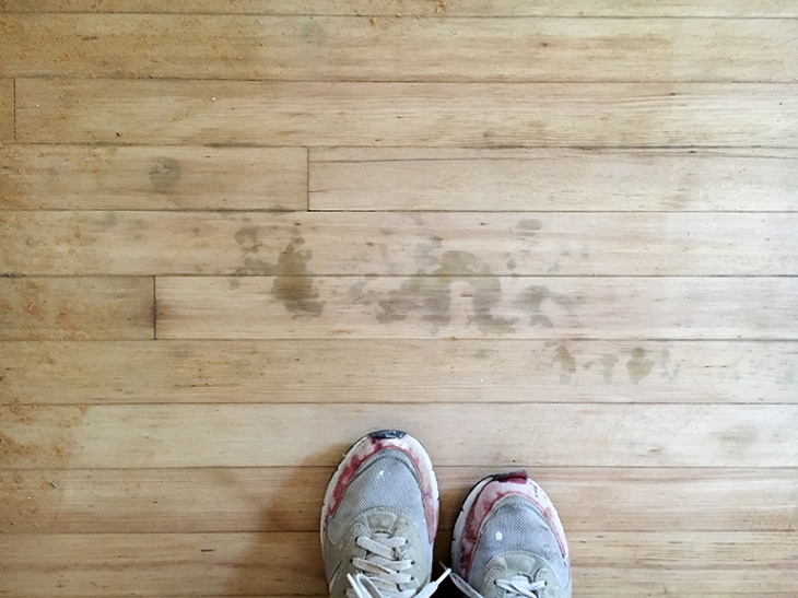 dark spots on wood floor
