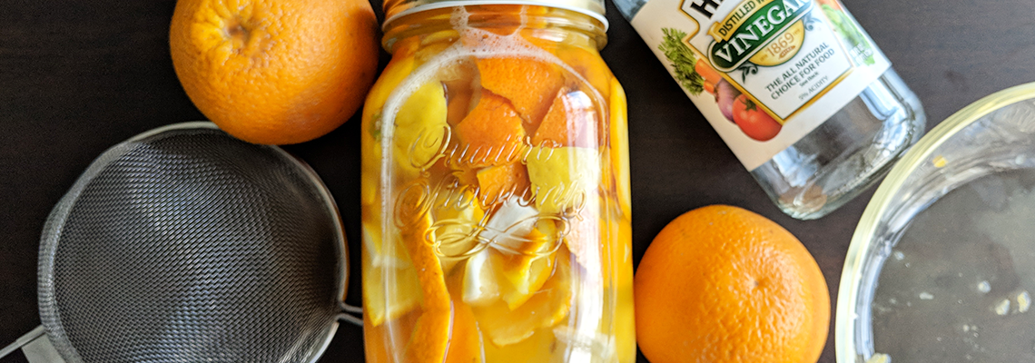 How To Make A Powerful All-Purpose Cleaner Using Vinegar and Citrus Peel